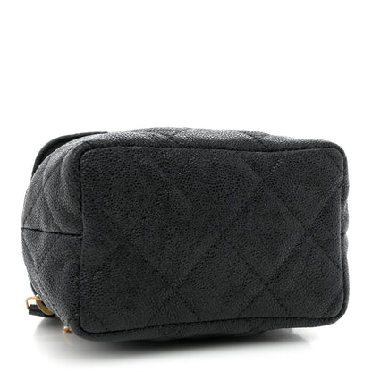 Chanel Caviar Quilted Mini Top Handle Vanity With Chain Black 4 of 10
