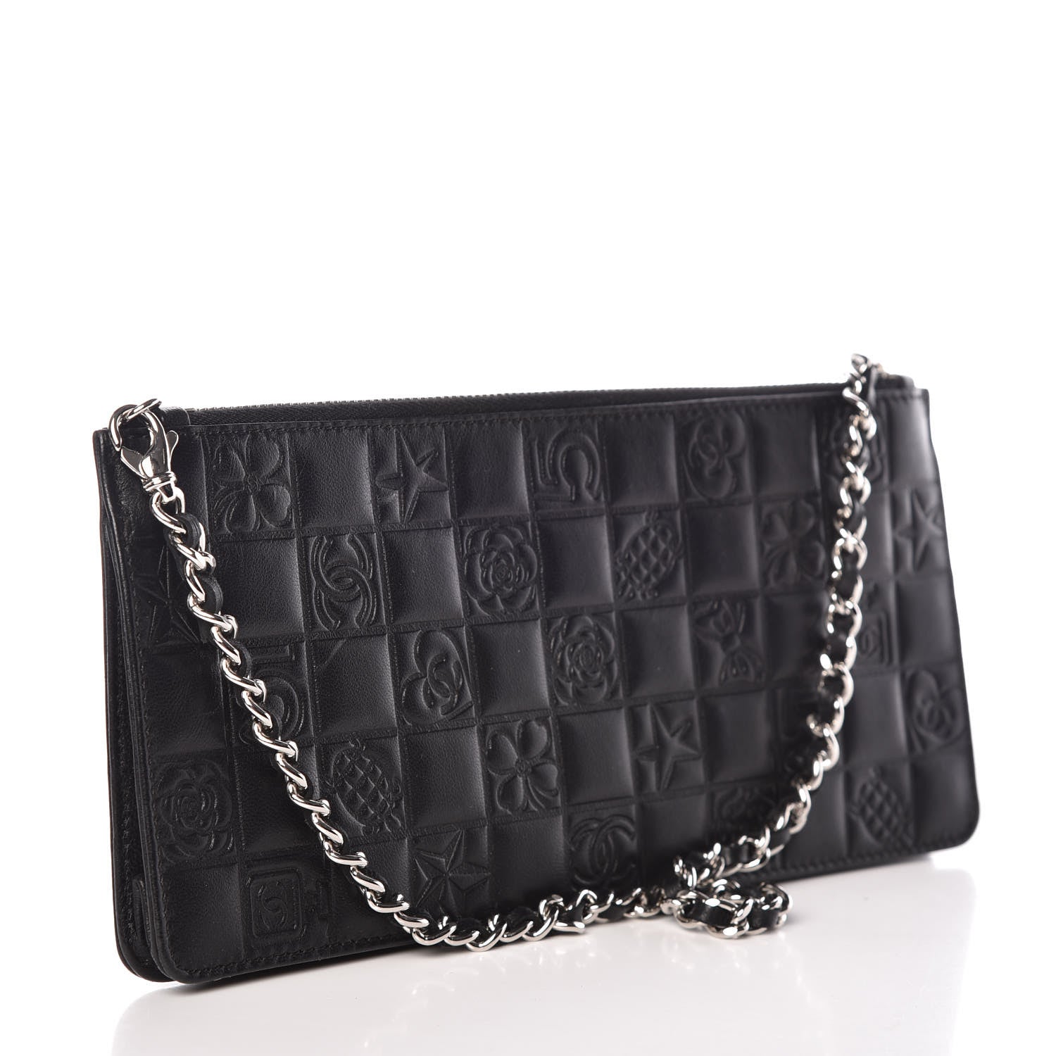Chanel Lambskin Precious Symbols Pochette Black 3 of 9
