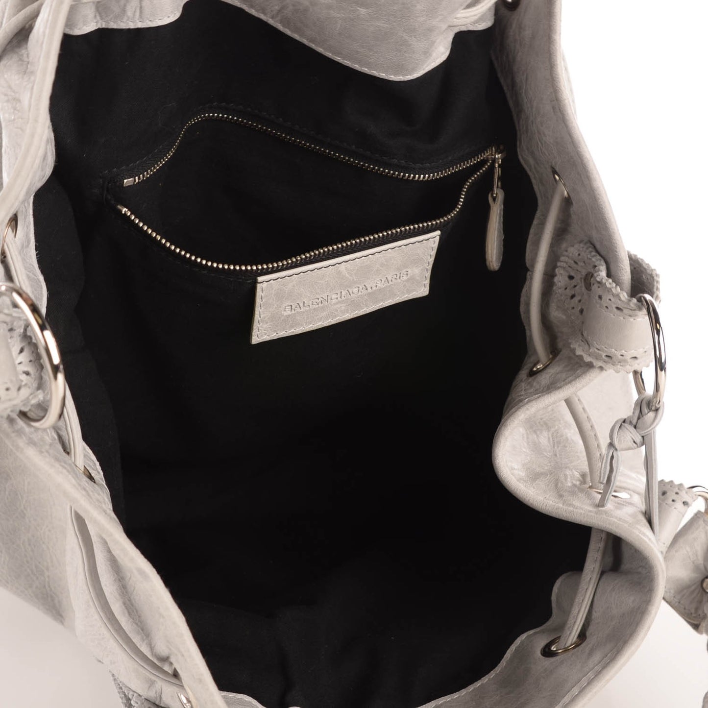 Agneau Giant Brogues Hardware Pompon Argent