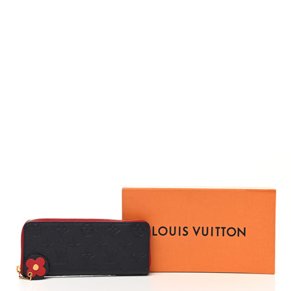 Louis Vuitton Empreinte Blooming Flowers Clemence Wallet Marine Rouge 8 of 8