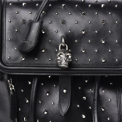 Alexander McQueen Calfskin Studded Padlock Backpack Black 9 of 12