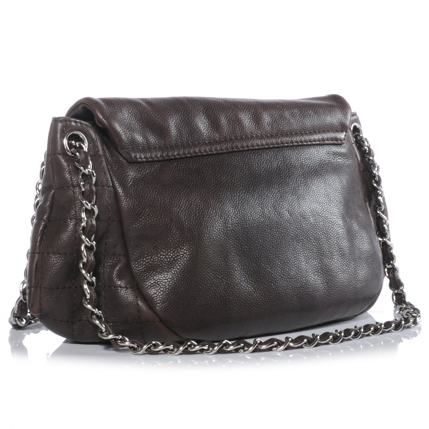 Chanel Caviar Half Moon Large Flap Dark Brown 3 of 7