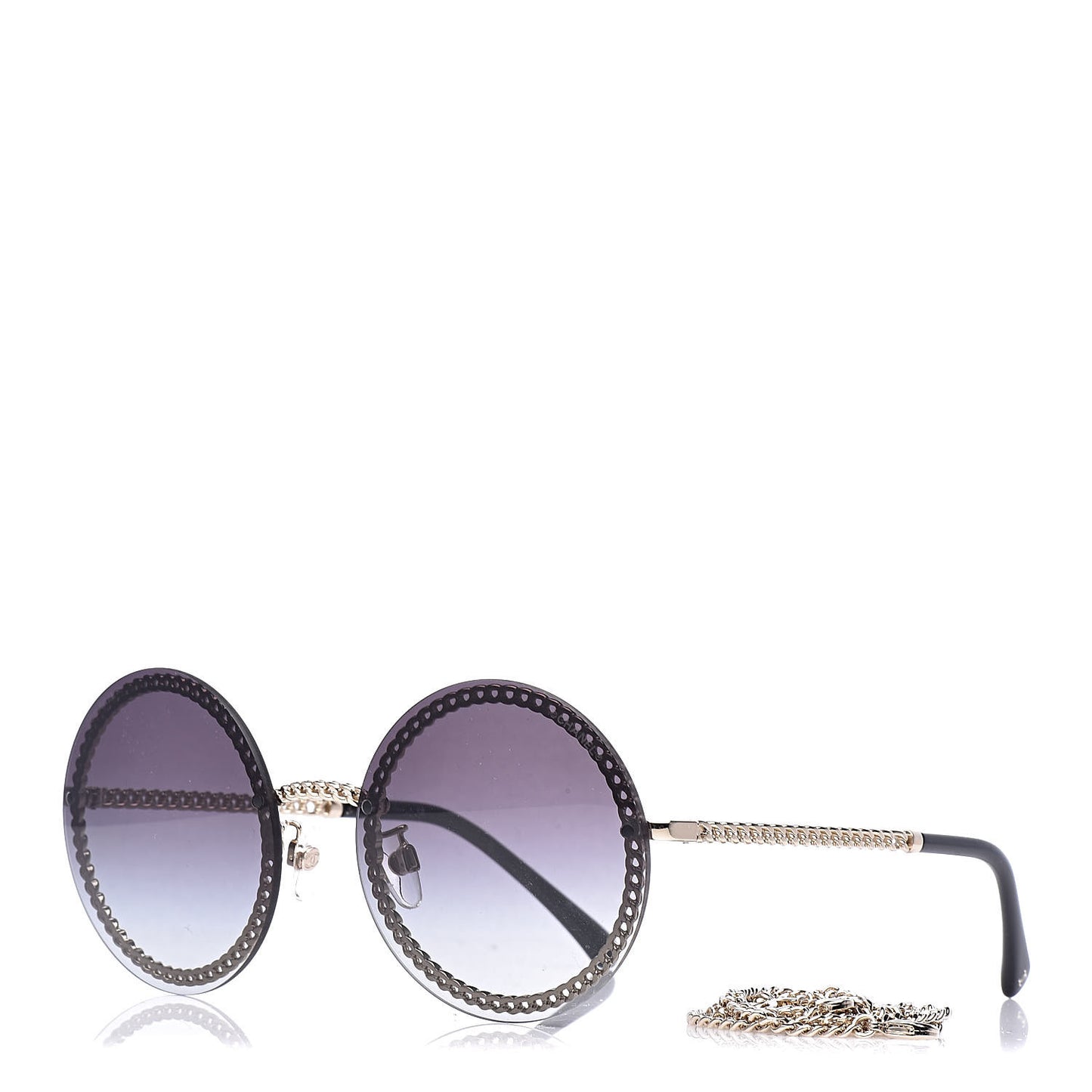 Round Chain Sunglasses 4245 Gold