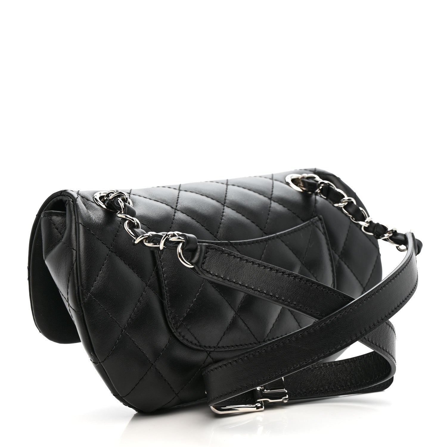Chanel Calfskin Quilted CC Uniform Flap Belt Bag Black 3 of 11