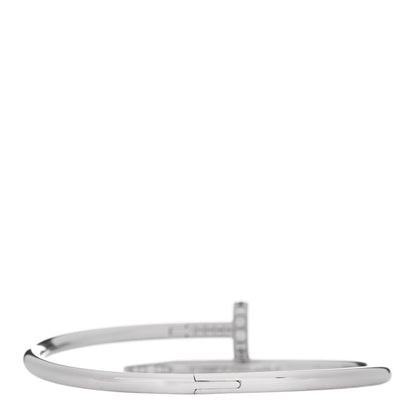 Cartier 18K White Gold Diamond Juste Un Clou Bracelet 17 2 of 4