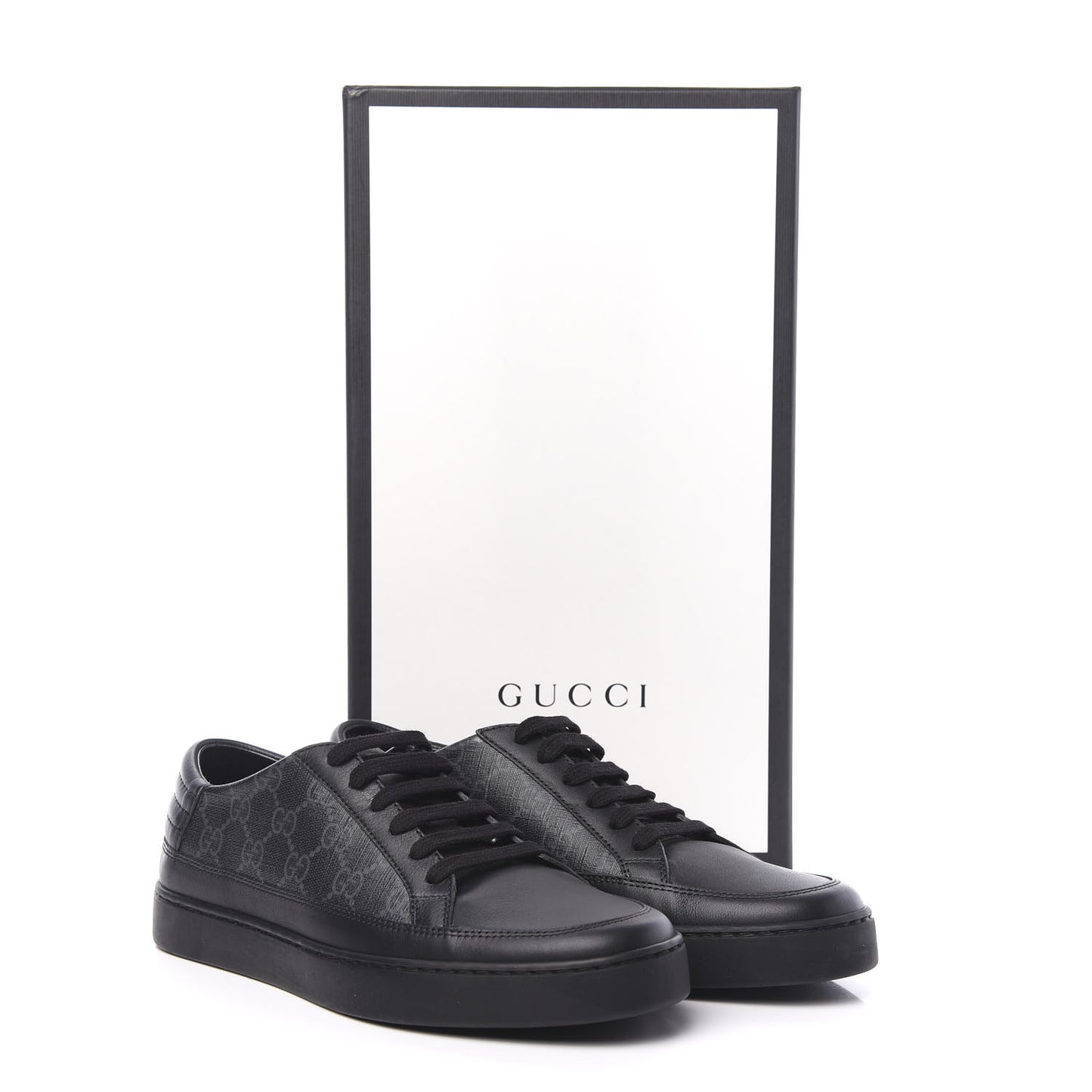 GG Supreme Monogram Mens Sneakers 6.5 Black