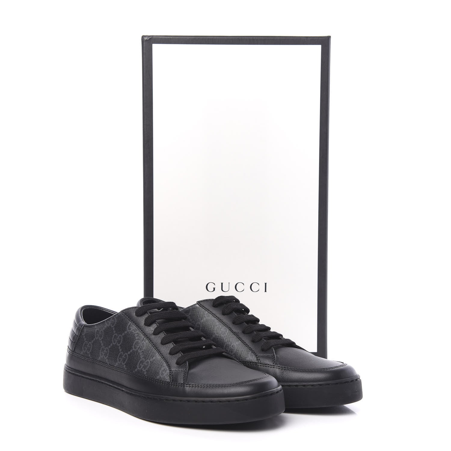 Gucci GG Supreme Monogram Mens Sneakers 6.5 Black 9 of 9