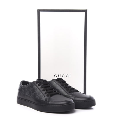 Gucci GG Supreme Monogram Mens Sneakers 6.5 Black 9 of 9