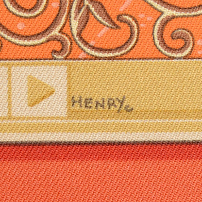Hermes Silk WWW.HERMES.COM Pocket Square Scarf 4 of 7