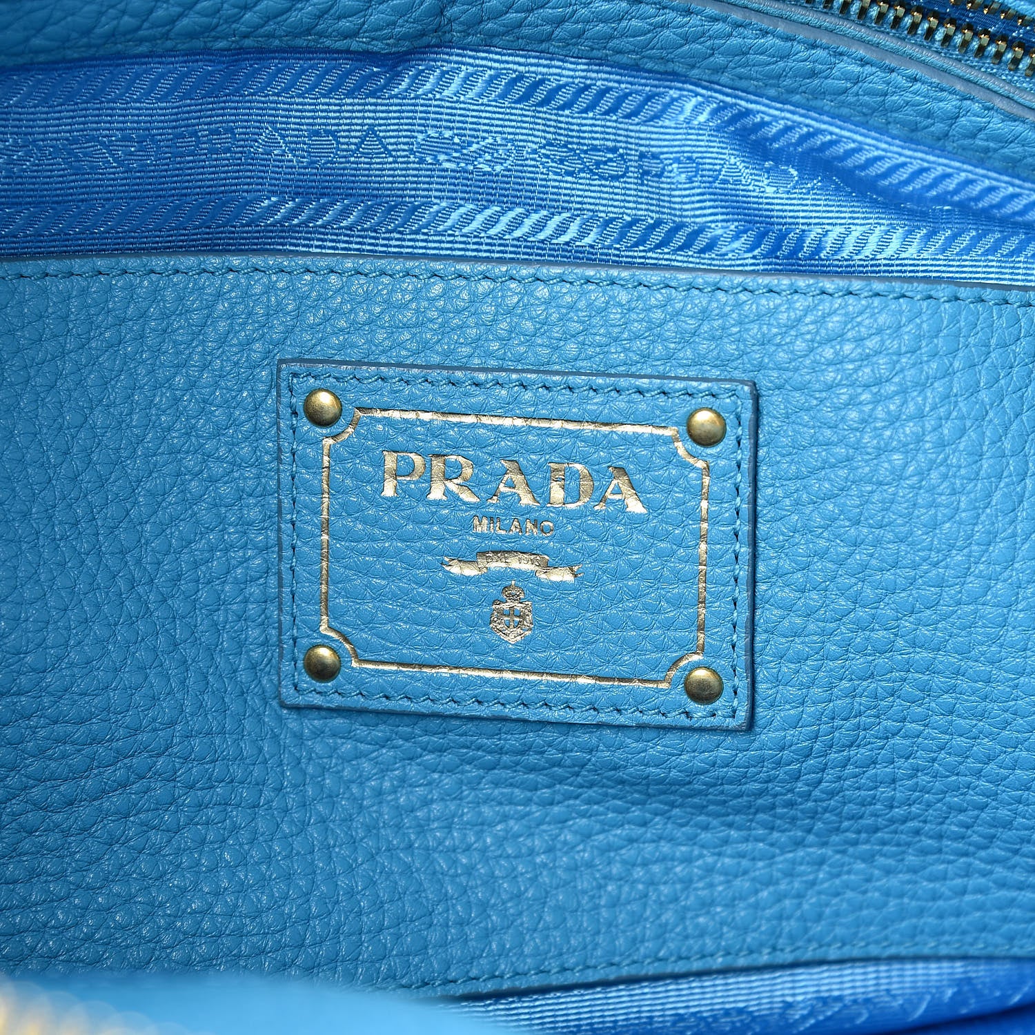 Prada Vitello Daino Tote Voyage Turchese 6 of 12