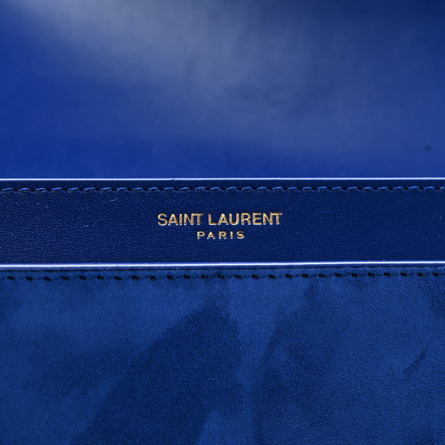 Smooth Calfskin Suede Monogram Cassandra Clasp Bag Bleu Saphir