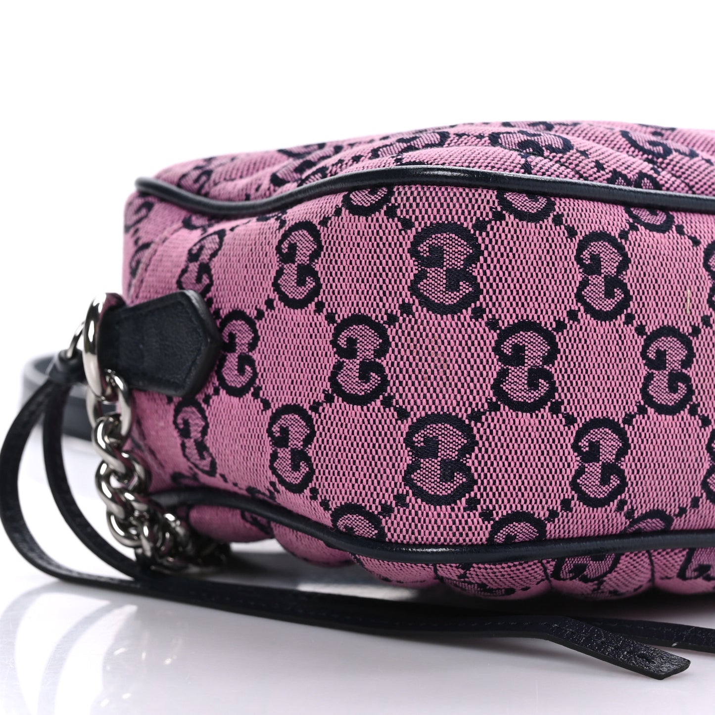 Monogram Multicolor Matelasse Diagonal Small GG Marmont Chain Shoulder Bag Pink Blue