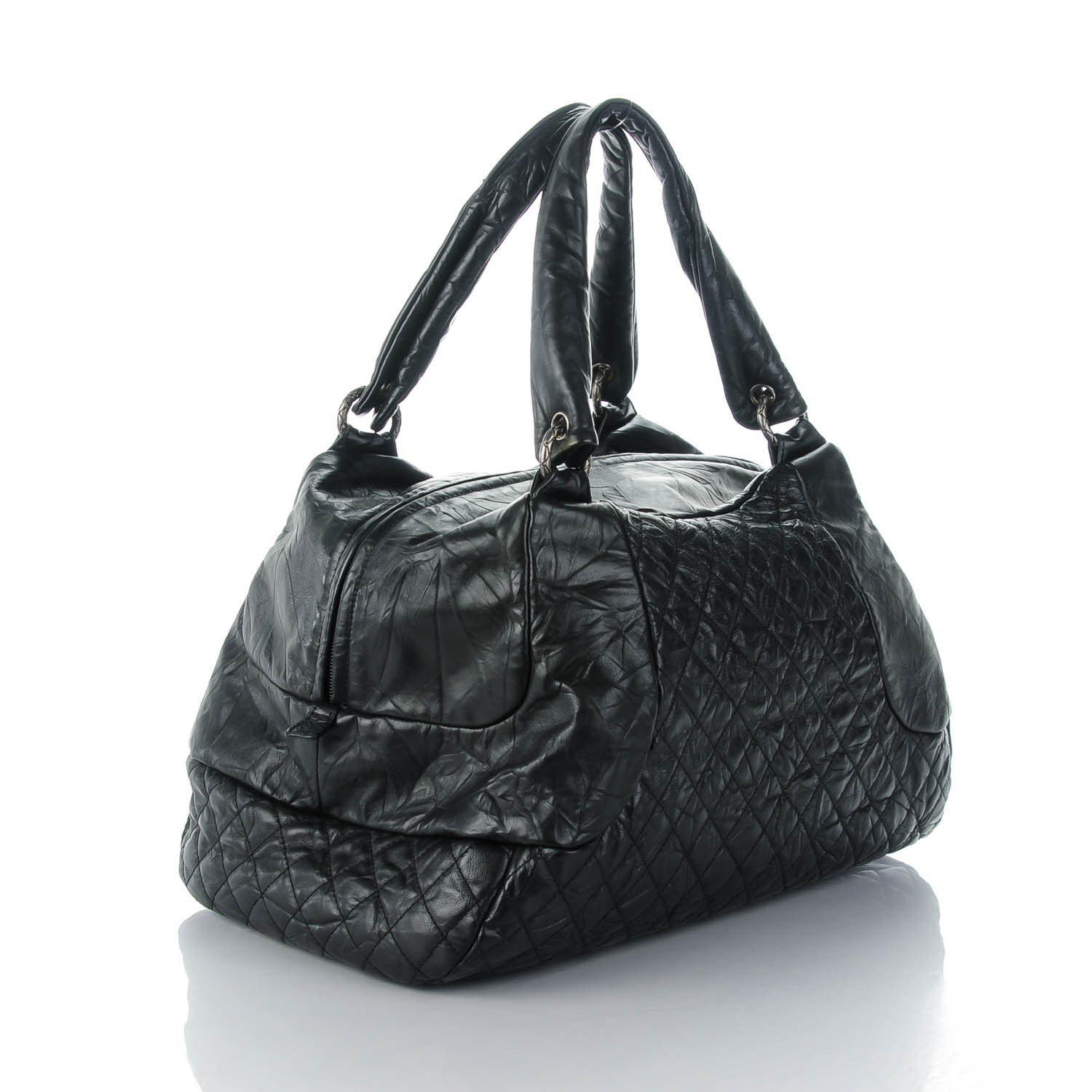 Chanel Aged Calfskin Coco Rider Bowling Bag Black 3 of 7