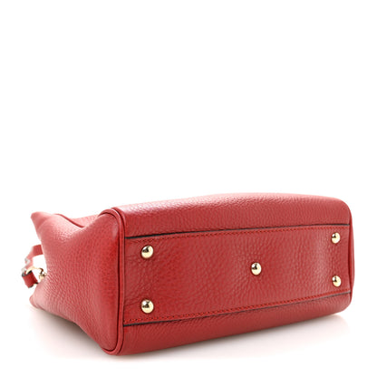 Gucci Calfskin Mini Bamboo Shopper Tote Red 4 of 10