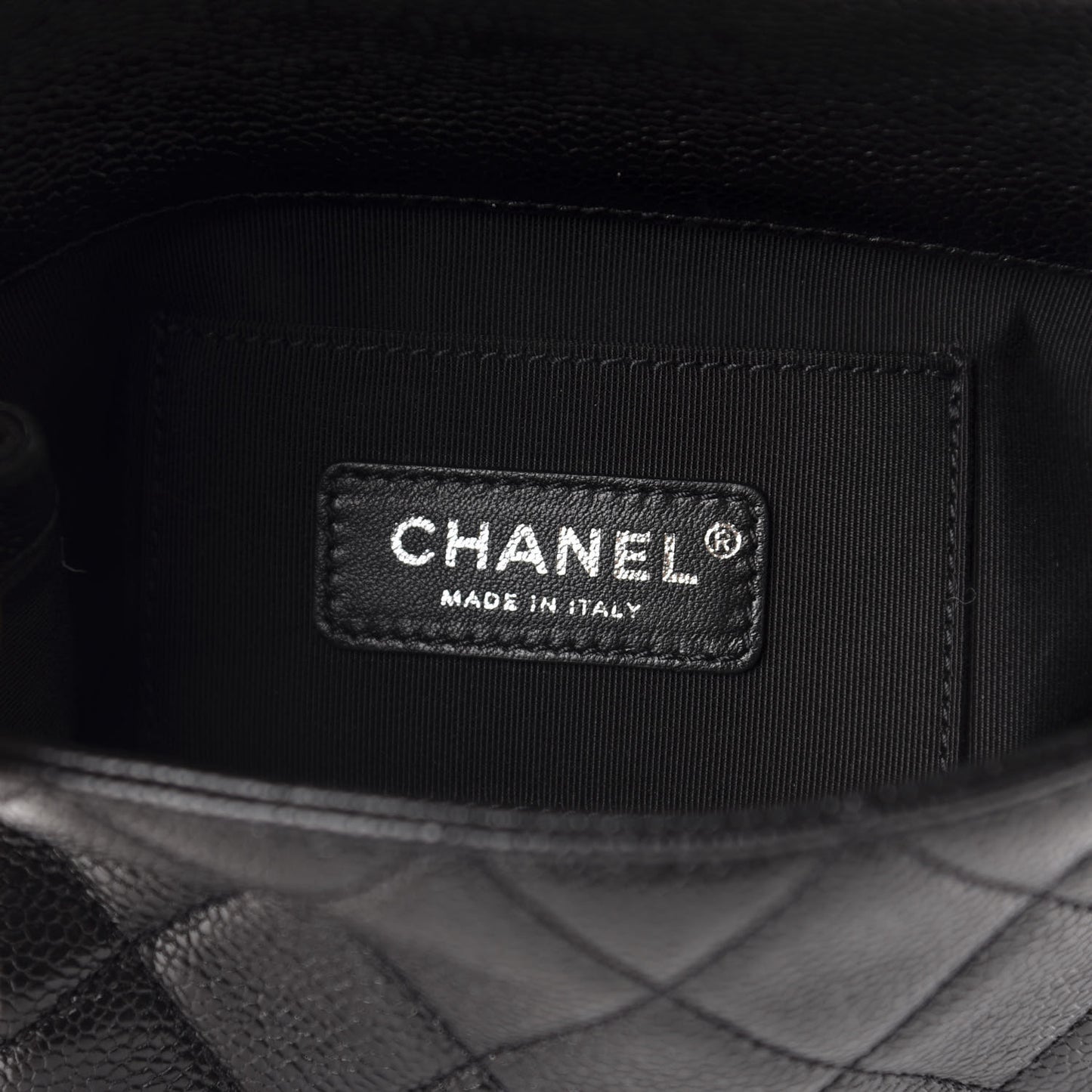 Caviar Quilted Incognito Mini Square Flap Black