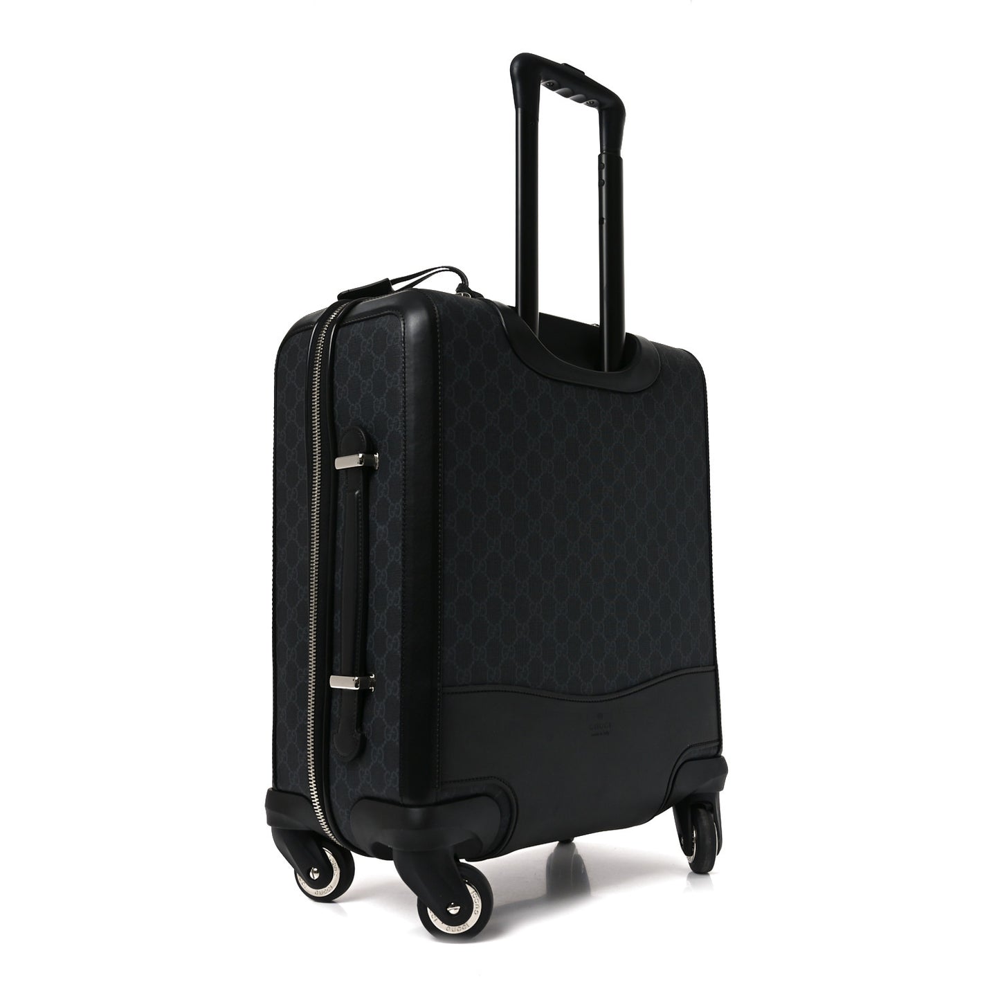 GG Supreme Monogram Calfskin Small Carry On Trolley Black