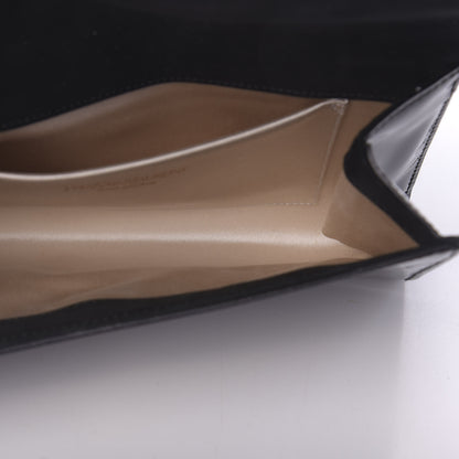 Saint Laurent Patent Y-Mail Clutch Black 5 of 10