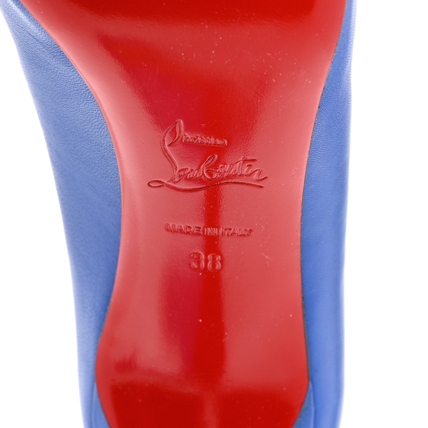 Shiny Nappa Simple 85 Pumps 38 Blue