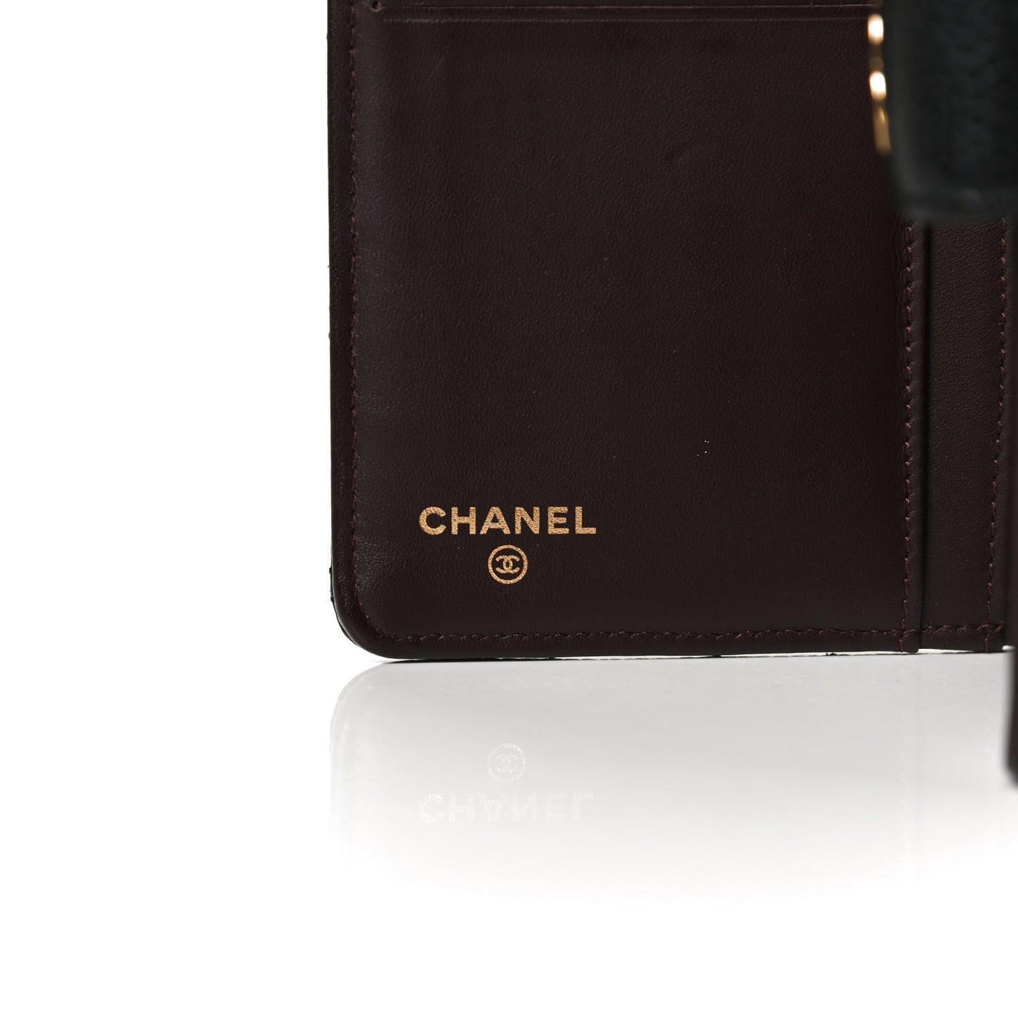 Caviar Quilted Zipped Pocket Wallet Black