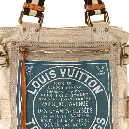 Louis Vuitton Toile Globe Shopper Cabas MM Blue 8 of 13