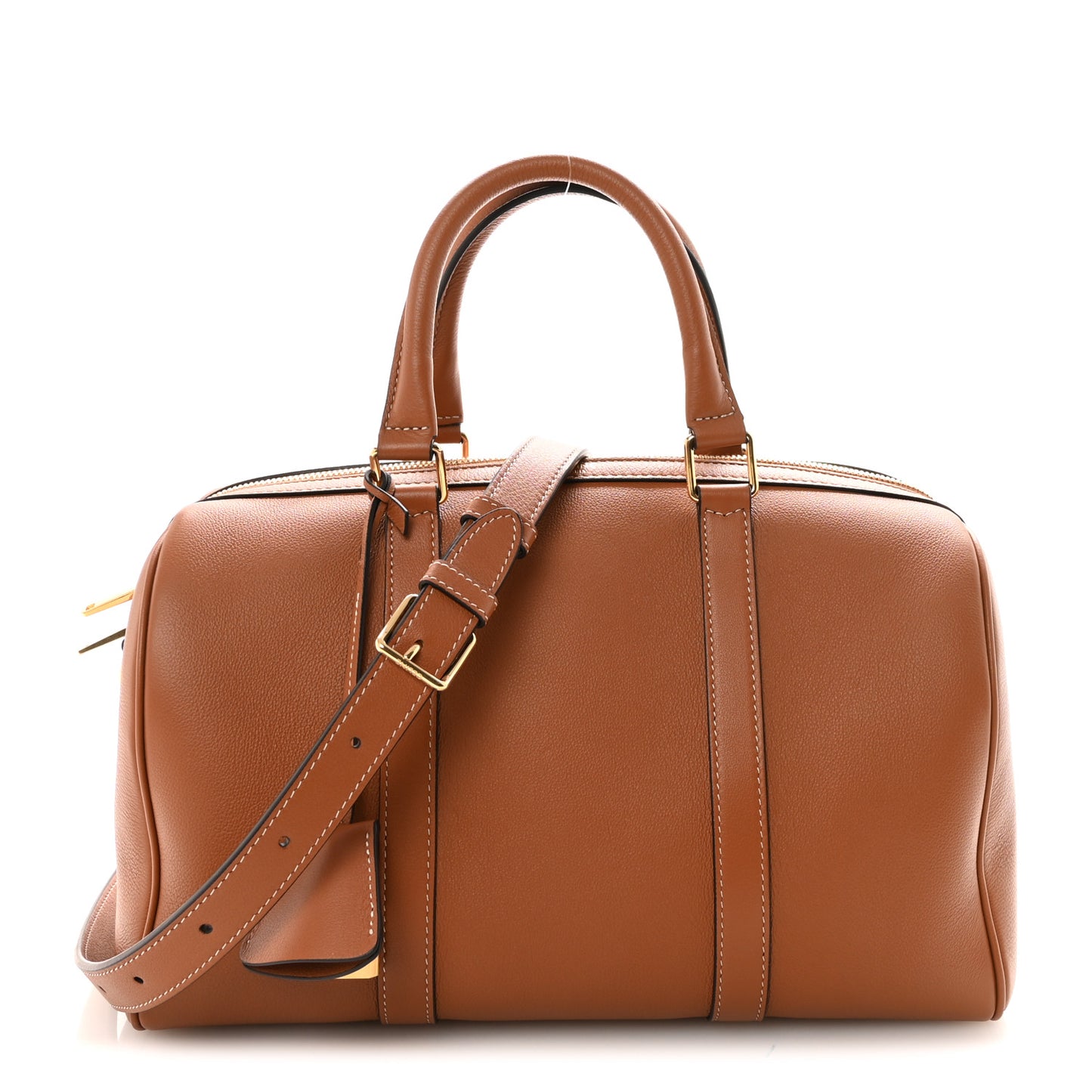Supple Calfskin Large Boston Bag Tan