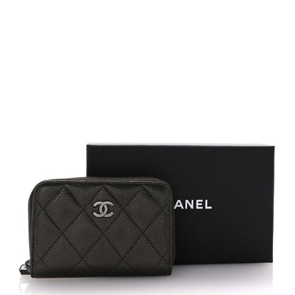 Chanel Caviar Quilted Zip Coin Purse Dark Charcoal 8 of 8
