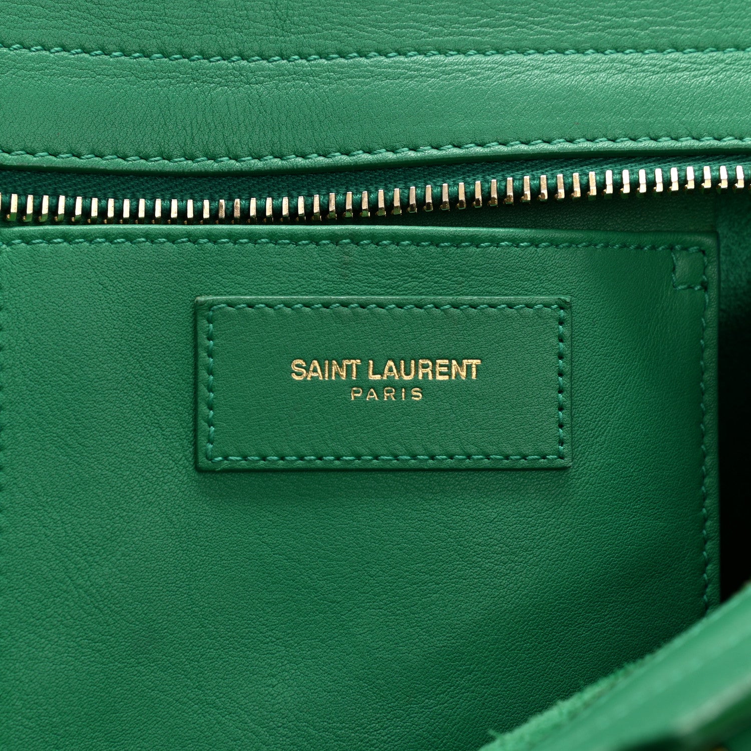 Saint Laurent Calfskin Small Classic Y Cabas Green 7 of 15
