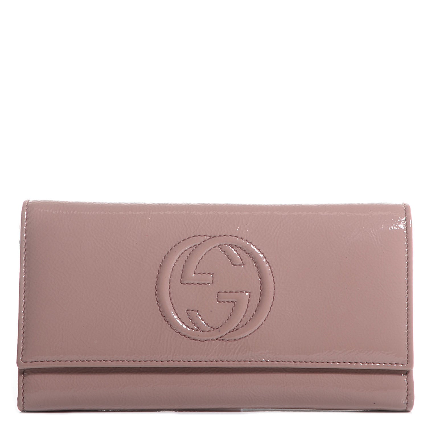 Gucci Patent Soho Continental Wallet Dark Cipria 1 of 7