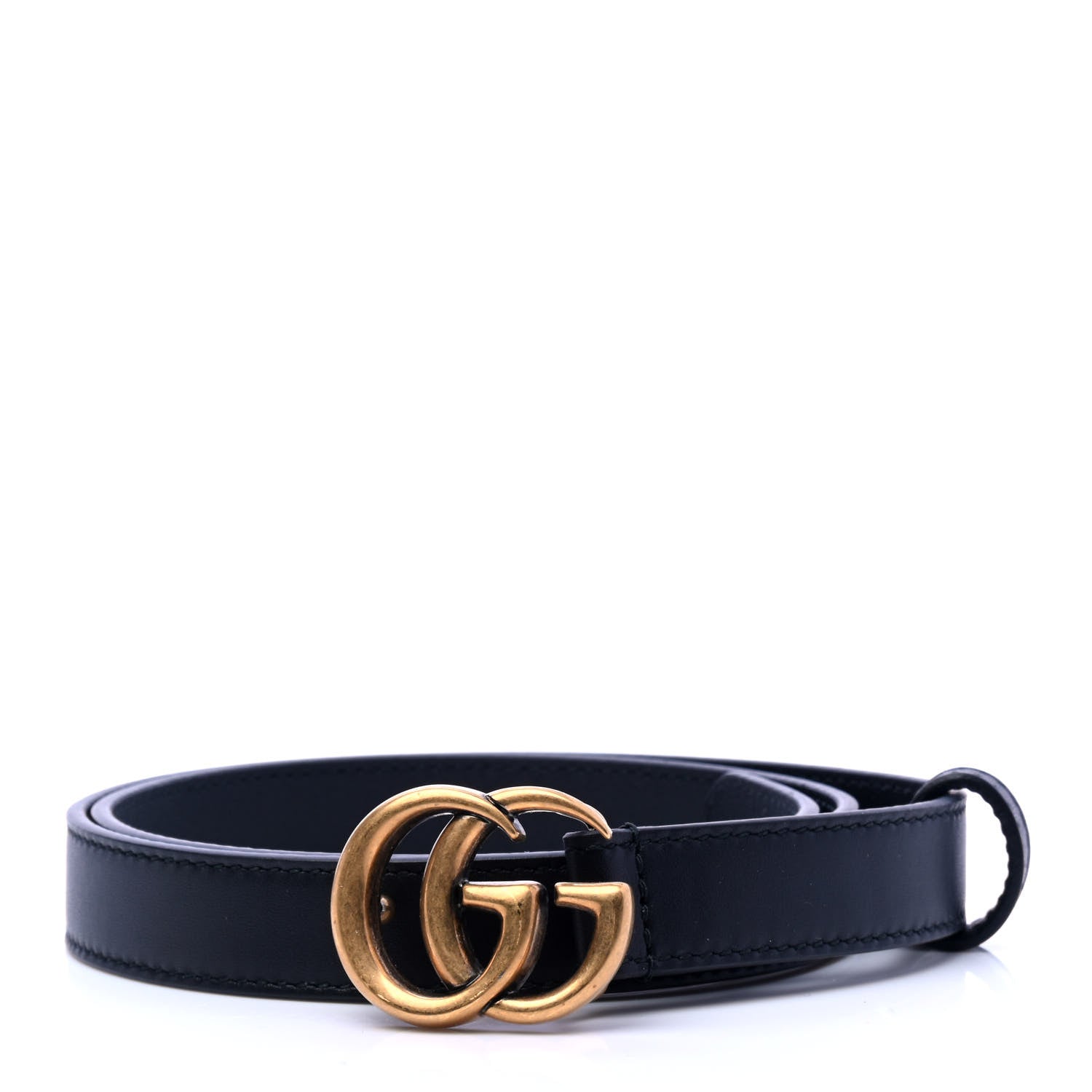 Gucci Calfskin Double G 20mm Belt 70 28 Black 1 of 6
