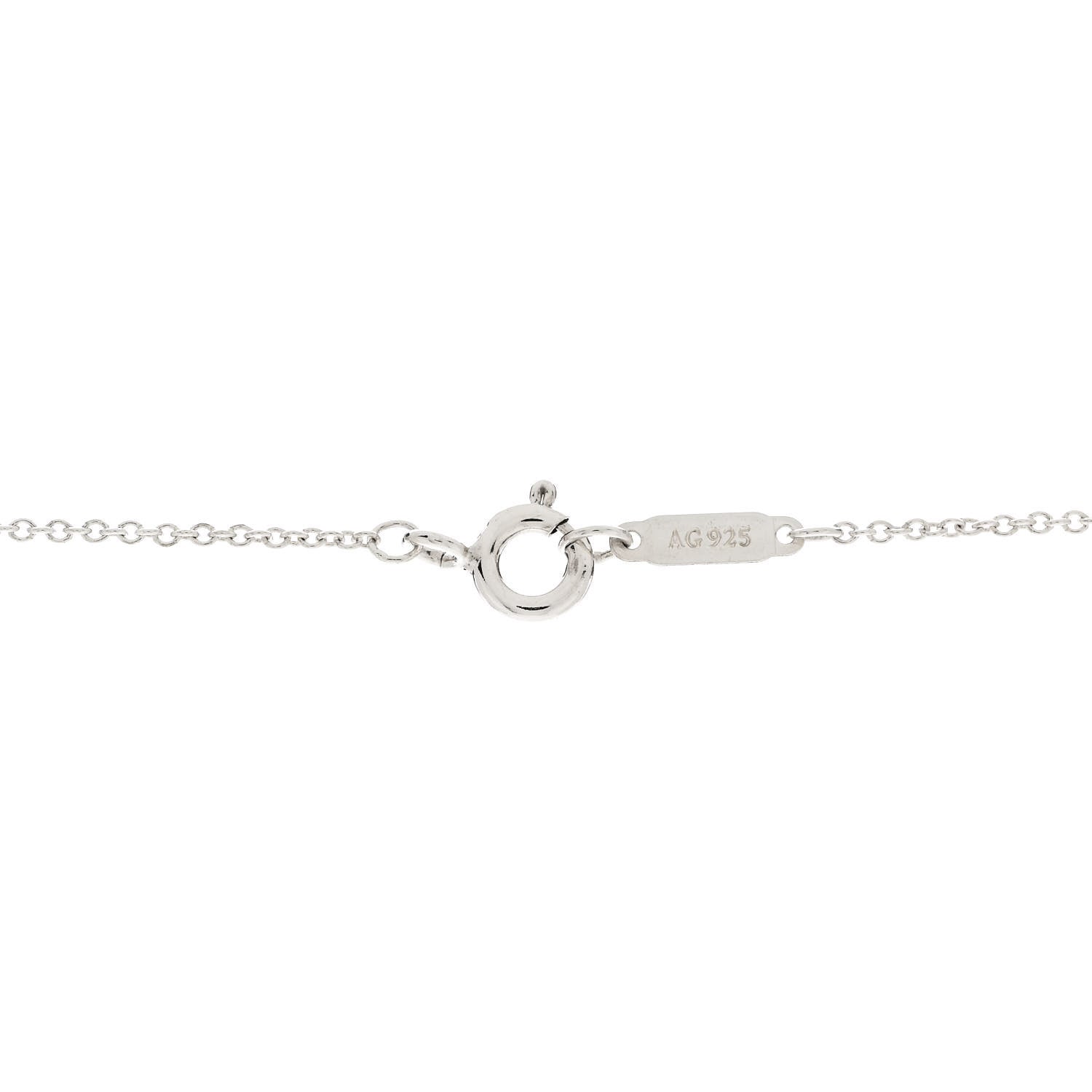 Tiffany Sterling Silver Notes Heart Tag Charm Necklace 5 of 6