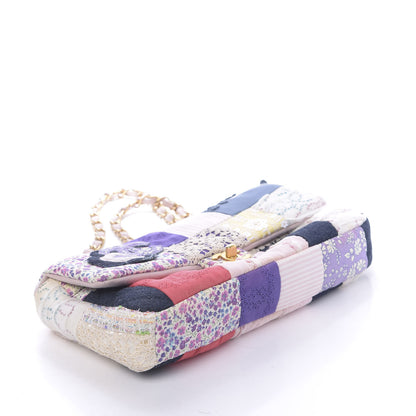 Chanel Fabric Patchwork Medium Flap Bag Pink 4 of 11