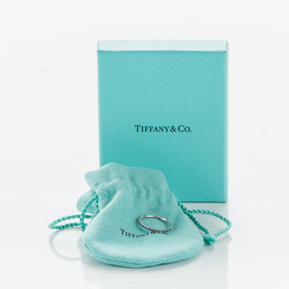 Tiffany 18K White Gold Iolite Metro Ring 7 6 of 6