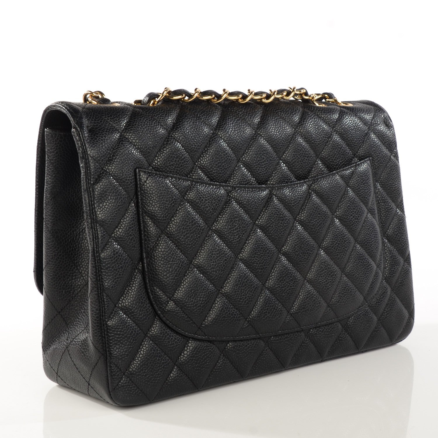 Chanel Caviar Quilted Jumbo Single Flap Black 3 of 8