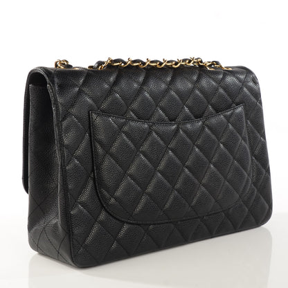 Chanel Caviar Quilted Jumbo Single Flap Black 3 of 8
