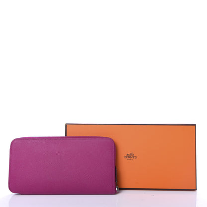 Hermes Epsom Silk'In Wallet Rose Pourpre Bleu Lin 8 of 8