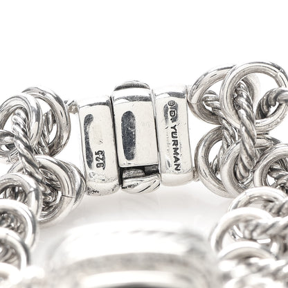 David Yurman Sterling Silver Diamond Black Onyx Albion Cable Chain Bracelet 4 of 4