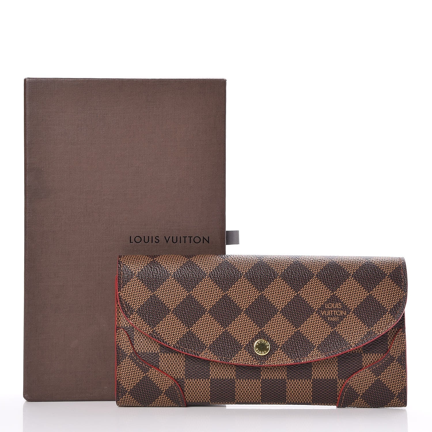 Louis Vuitton Damier Ebene Caissa Wallet Cherry 8 of 8