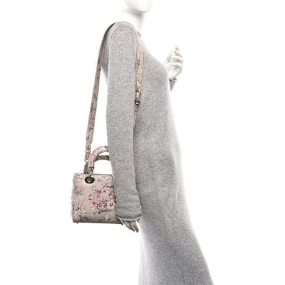 Christian Dior Calfskin Flower Printed Small My ABCDior Lady Dior Pink Multicolor 2 of 10