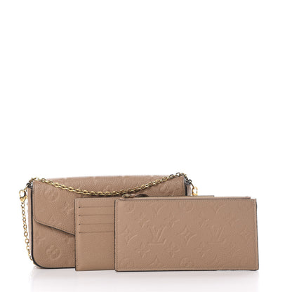Louis Vuitton Empreinte Pochette Felicie Chain Wallet Papyrus 3 of 17
