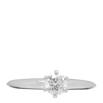 Tiffany Platinum Diamond .38ct Solitaire Engagement Ring 48 4.5 1 of 6