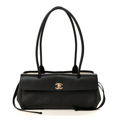 Chanel Grained Calfskin Stitched Urban Essentials Small Shopping Bag Black 1 of 11