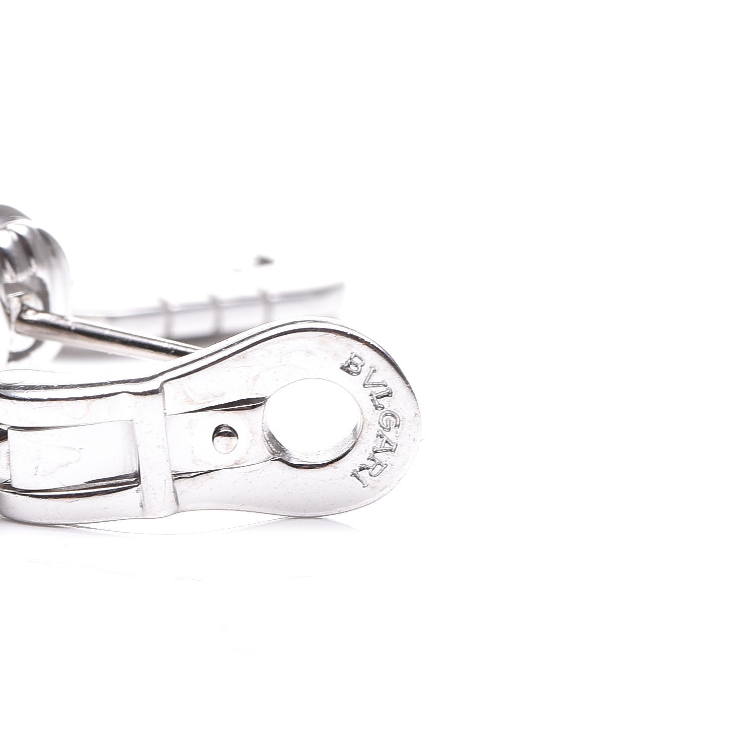 Bulgari 18K White Gold Parentesi Drop Earrings 4 of 4