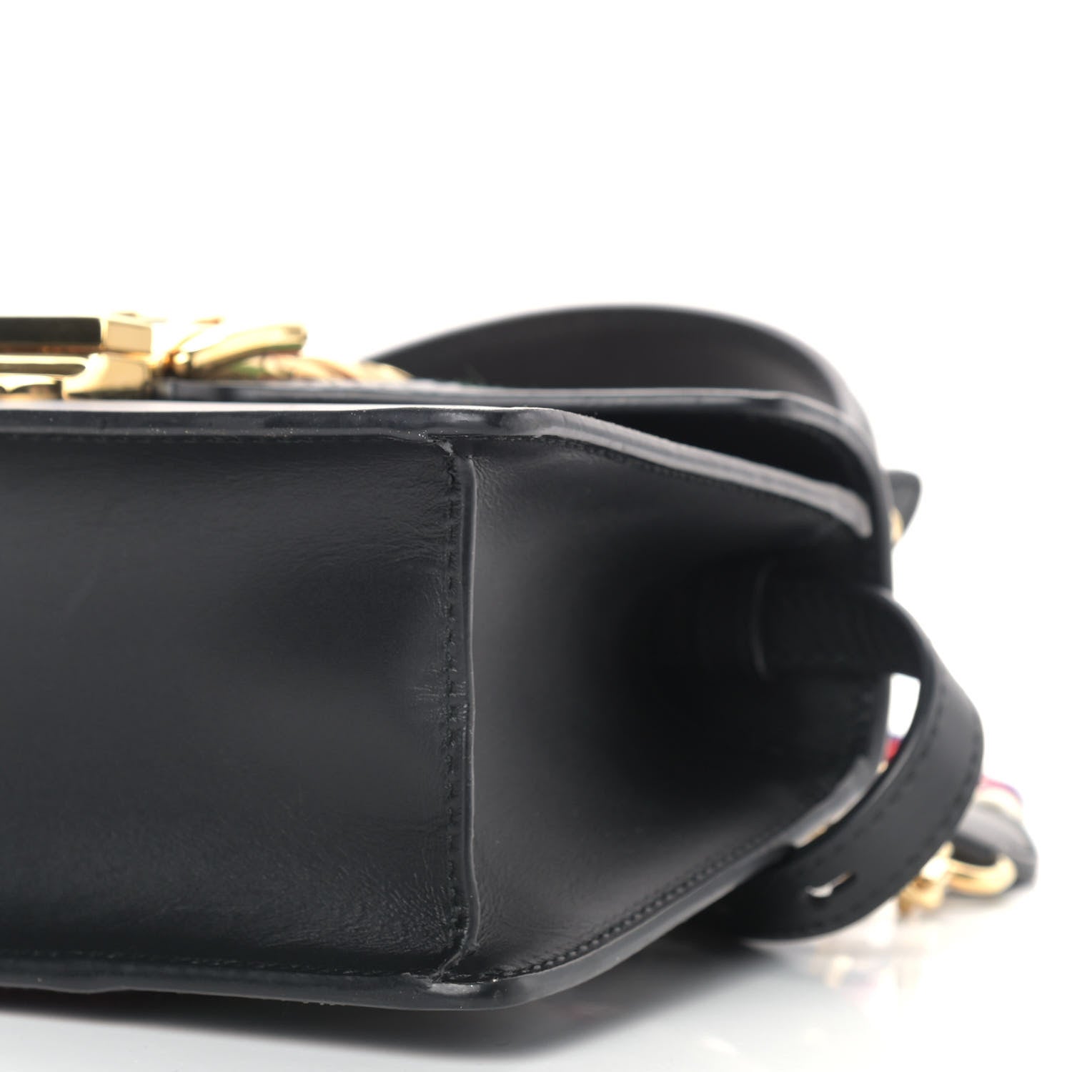 Gucci Calfskin Mini Sylvie Top Handle Bag Black 9 of 9