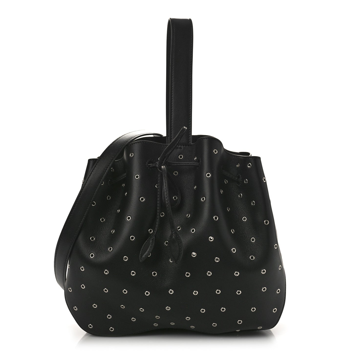 Calfskin Grommet Rose-Marie 28 Bag Black