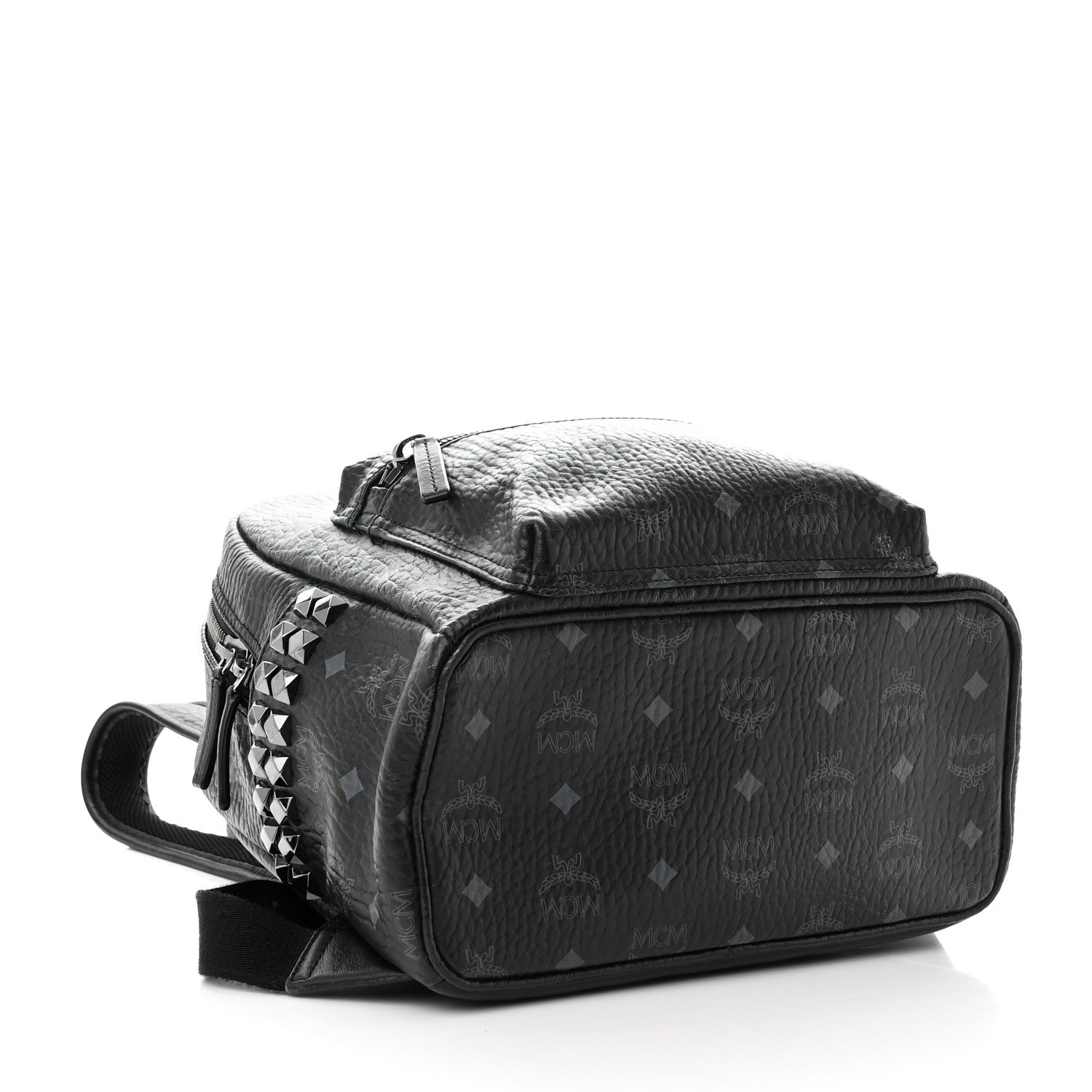 MCM Visetos Small Side Stud Stark Backpack Black 4 of 14