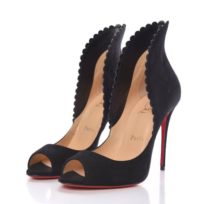 Christian Louboutin Veau Velours Pijonina 100 Booties 37.5 Black 3 of 9