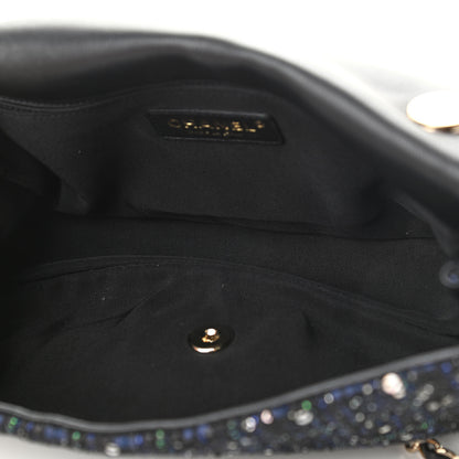Chanel Tweed Medium Pearl Handle Flap Black Ecru 5 of 15