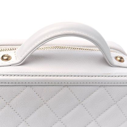 Chanel Caviar Quilted Small CC Filigree Vanity Case White 4 of 4
