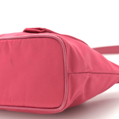 Prada Tessuto Nylon Bow Shoulder Bag Begonia 10 of 12