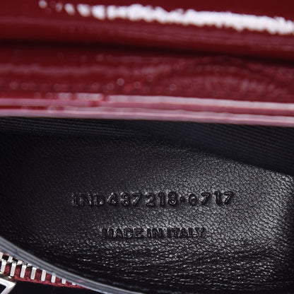 Saint Laurent Patent Y Quilted Monogram Small Loulou Chain Satchel Palissandre 7 of 7